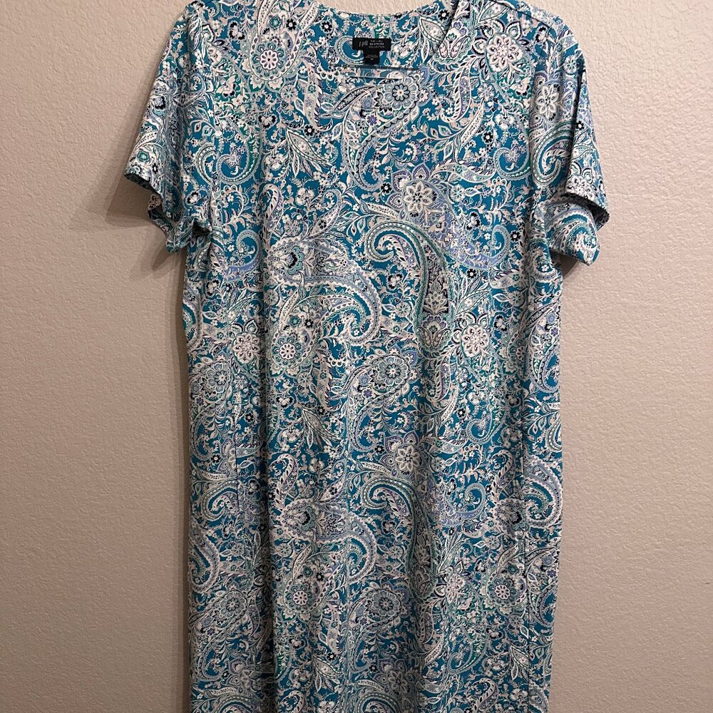 J. Jill Wearever Paisley Print Dress - Picture 2 of 6